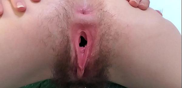  Young MILF Hairy Pussy cums
